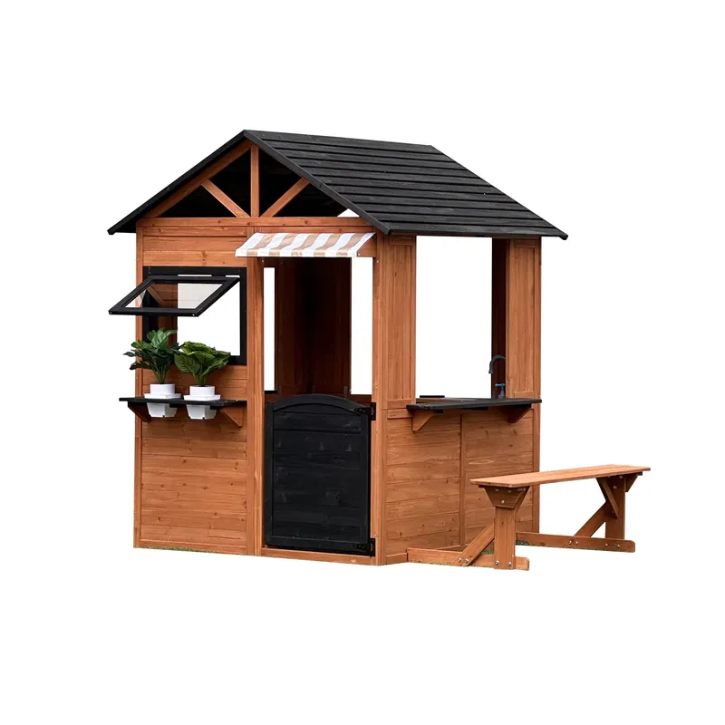 Wooden Dollhouse for Kids Four - đánh giá và giá Kids Outdoor Climbing Frame