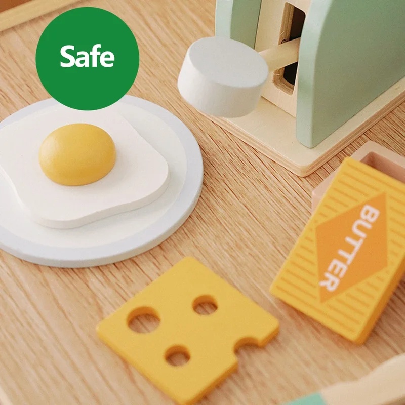 Wooden Simulation Toaster Toy  - đánh giá và giá Kids Outdoor Kitchen Accessories