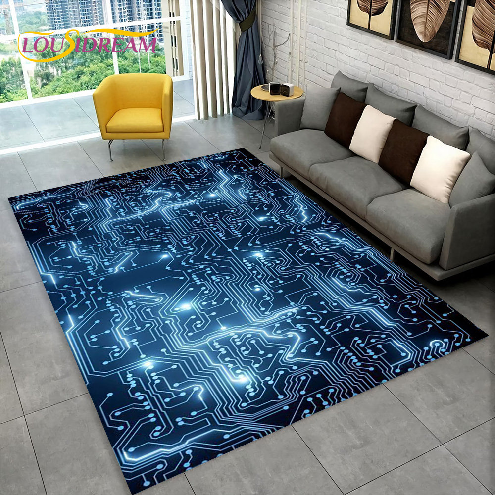 3D Chip Circuit Board Area Rug - đánh giá và giá Kids Outdoor Area