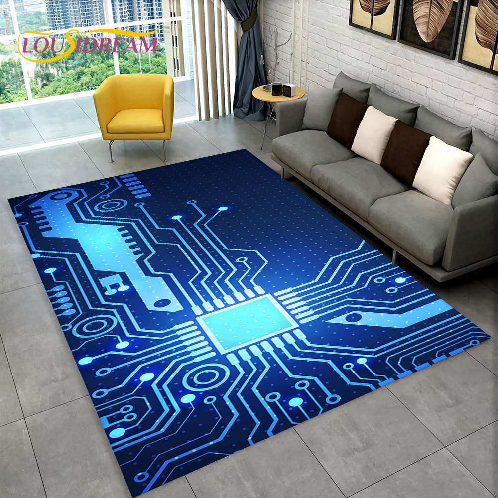 3D Chip Circuit Board Area Rug - đánh giá và giá Kids Outdoor Area