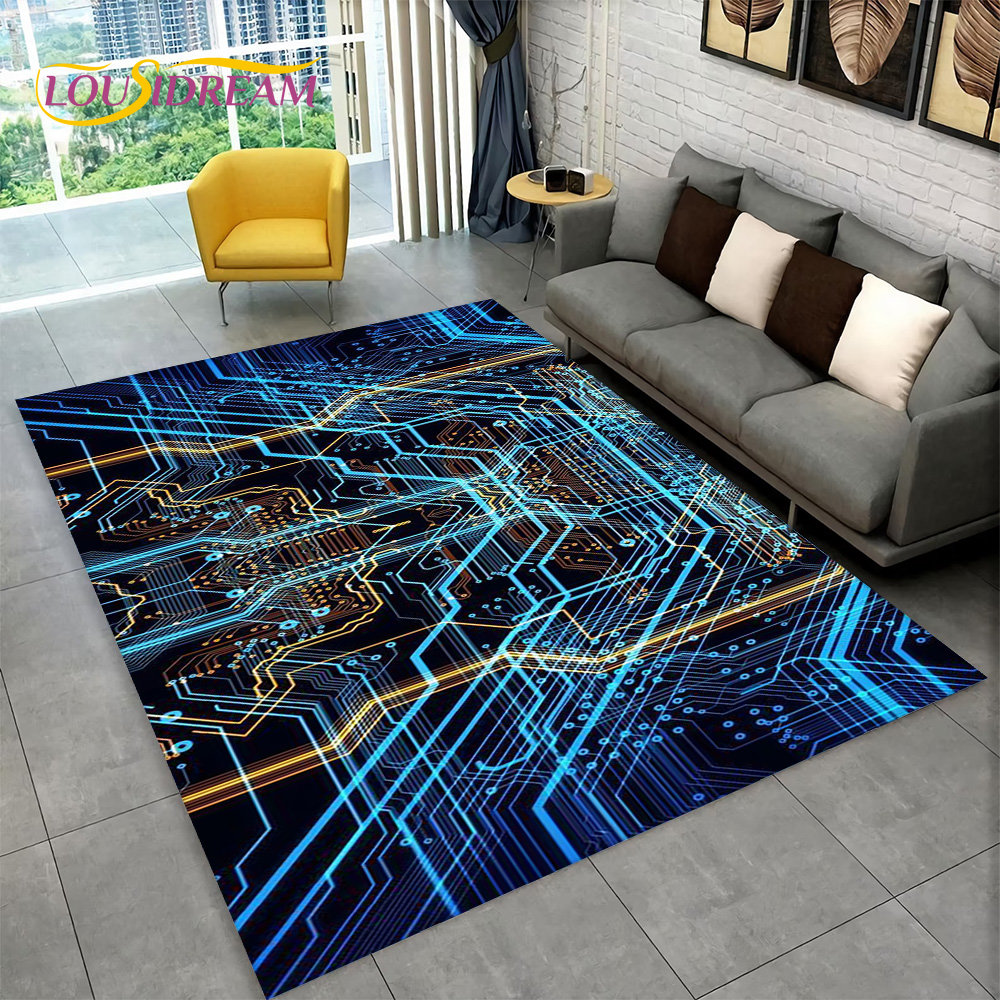 3D Chip Circuit Board Area Rug - đánh giá và giá Kids Outdoor Area